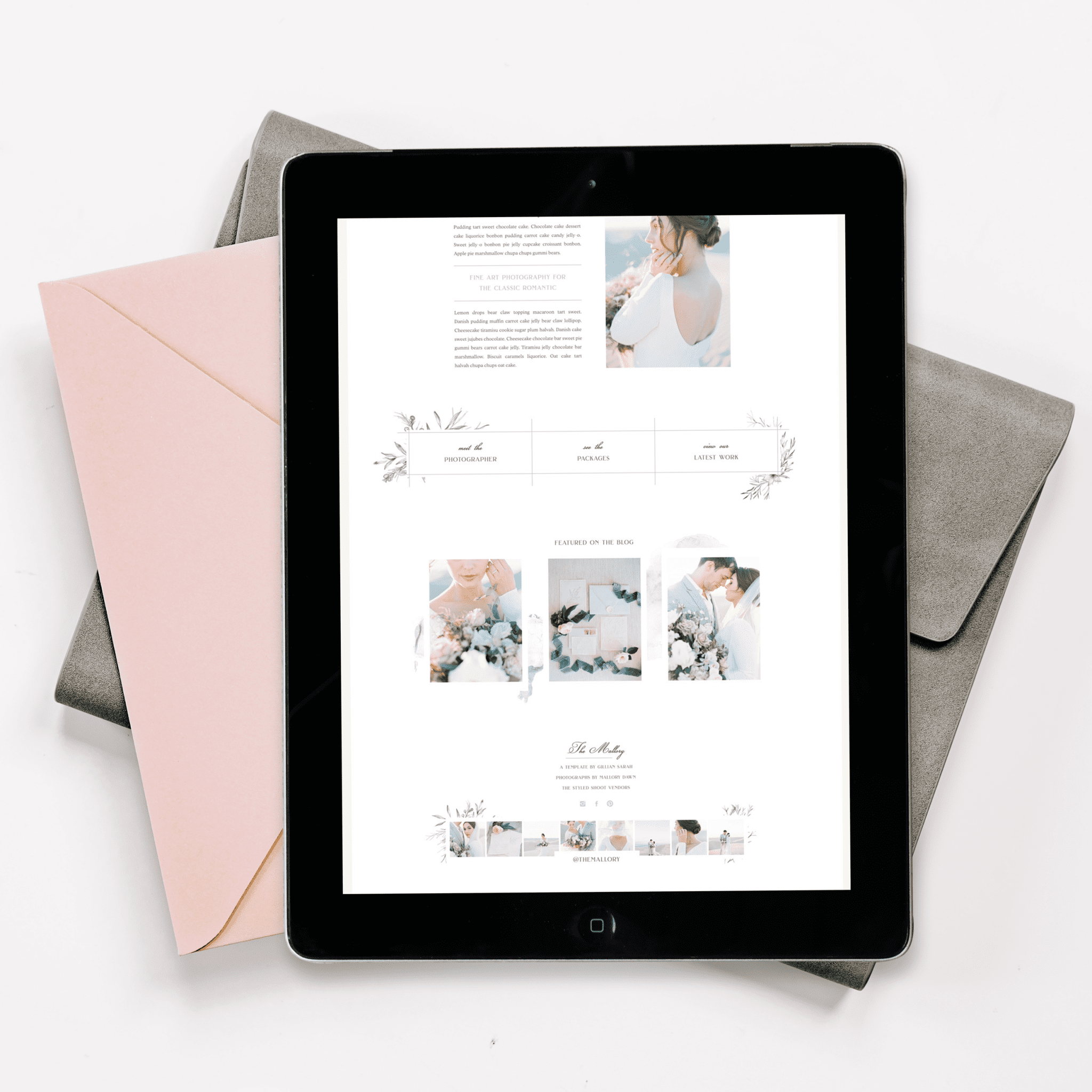 The Mallory Showit photographer Website Template