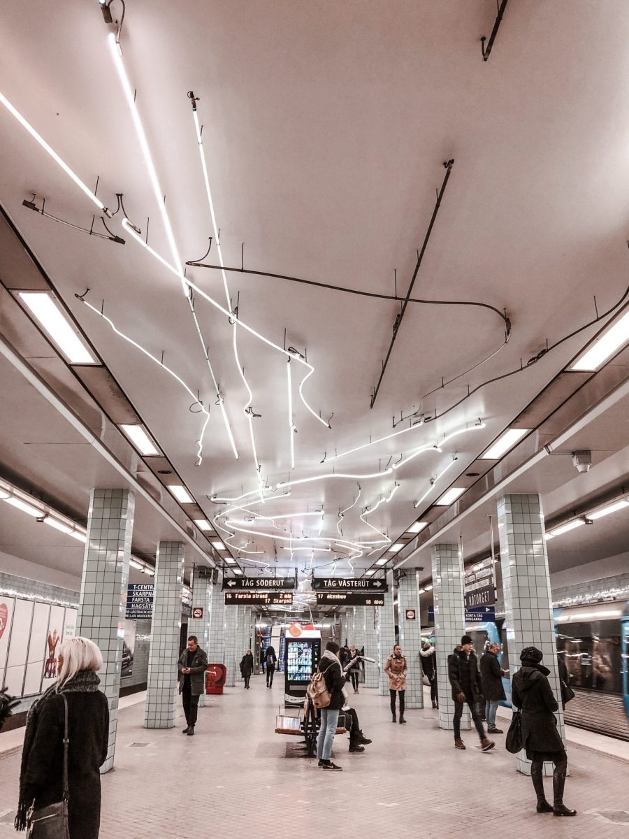 Noen Lights Stockholm Subway Station