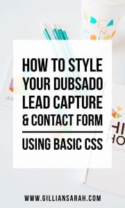 How to CSS Dubsado form