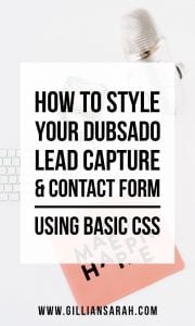 Style Dubsado Contact Form