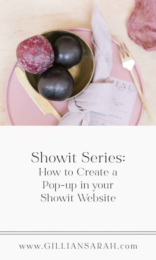 adding a newsletter pop up to your Showit website