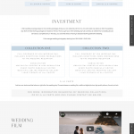 Showit Wedding Experience Template Design