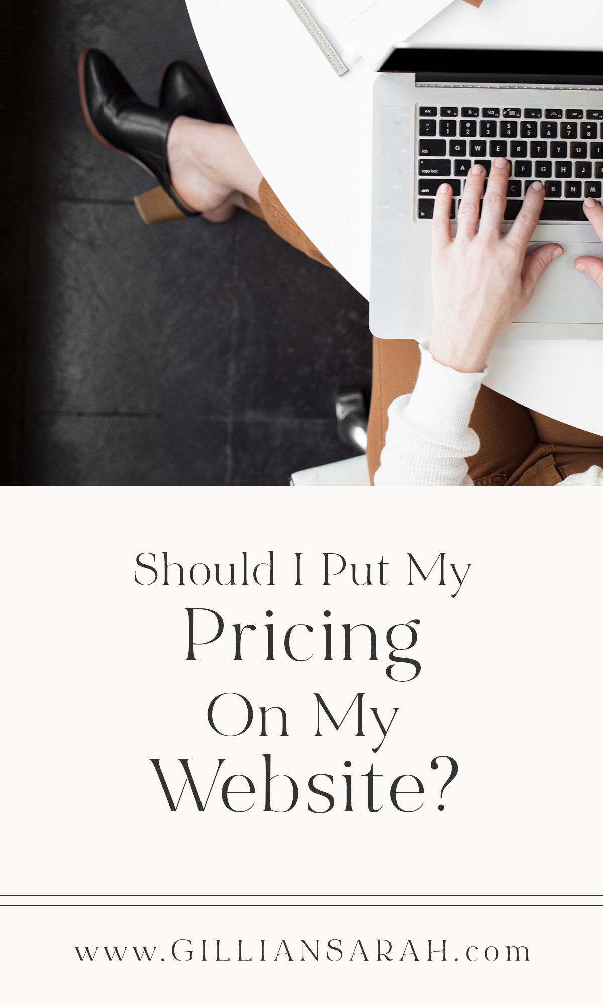 Should I Put My Pricing On My Website Gillian Sarah