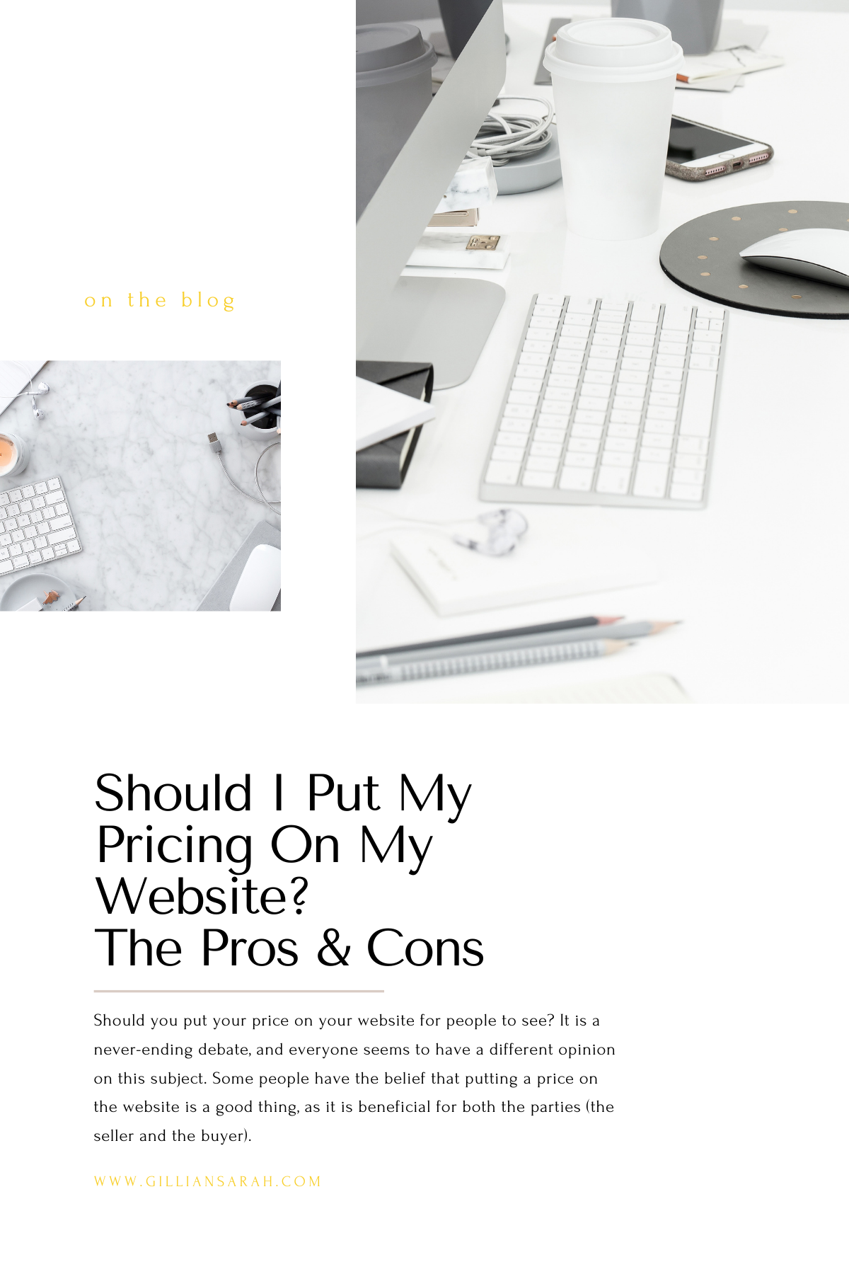 Should I Put My Pricing On My Website Gillian Sarah