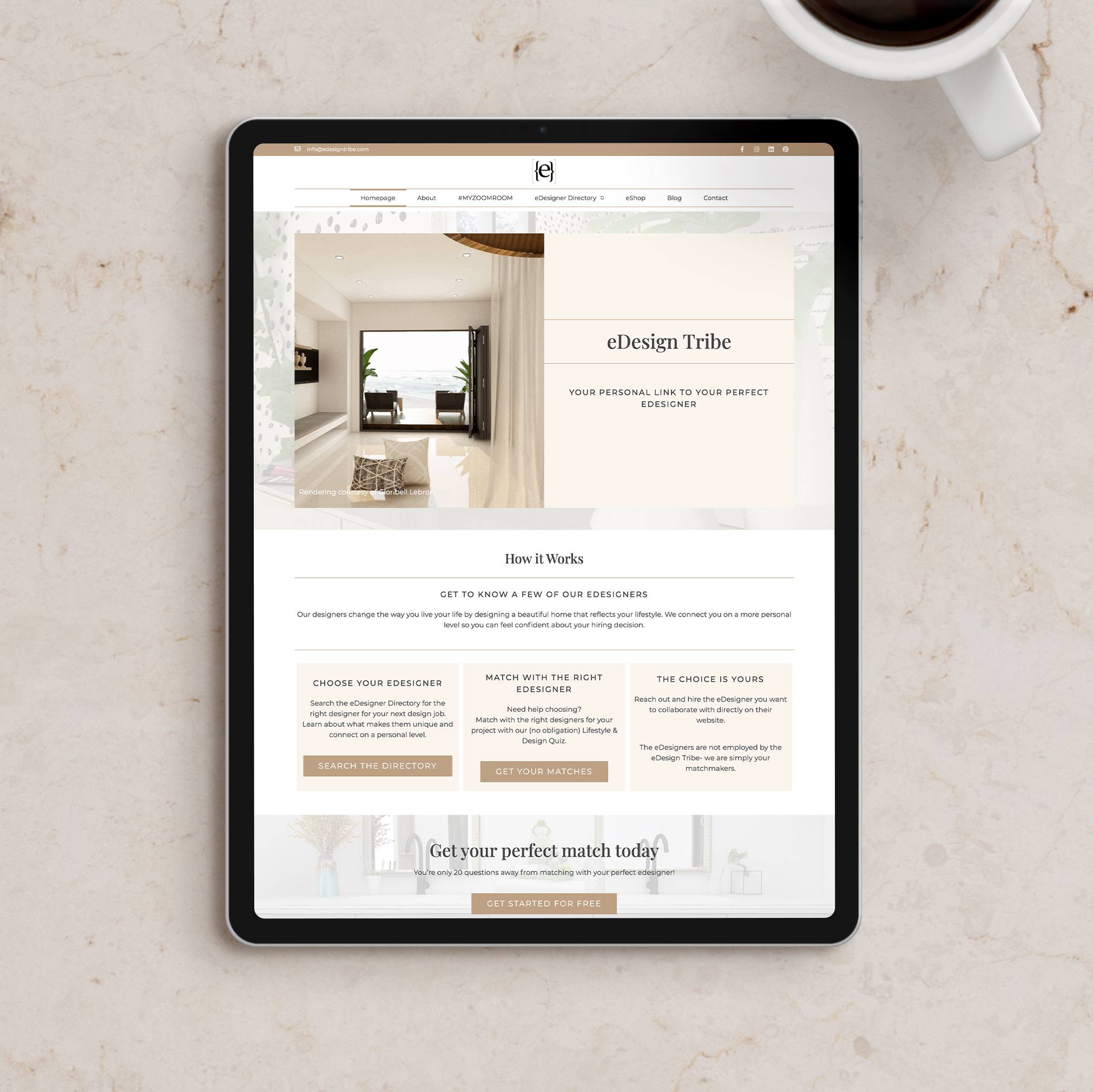 eDesign Tribe - Interior Design Website Launch - Gillian Sarah