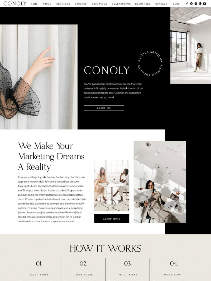 The Verona Showit Photography Experience Website Template