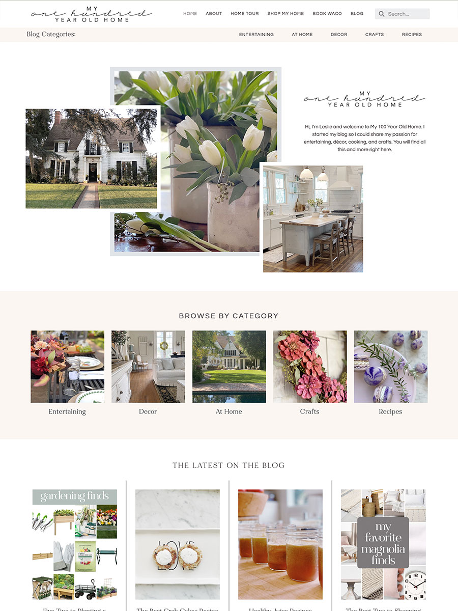 My 100 Year Old Home Blog Design