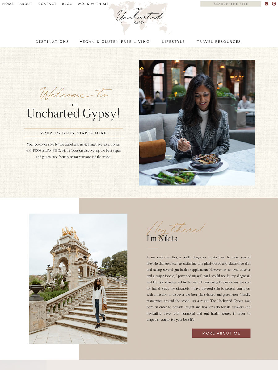 The Uncharted Gypsy Showit Travel Blog