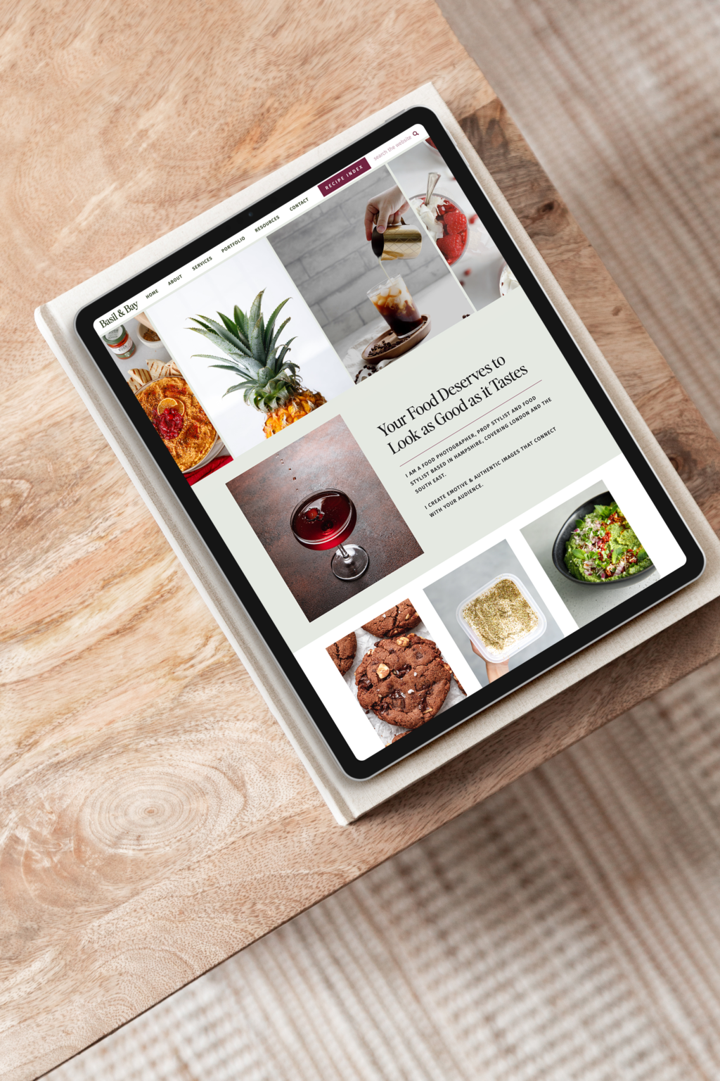 Basil & Bay custom recipe website design