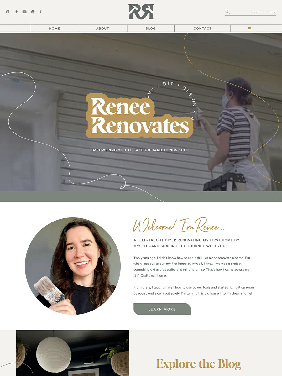 Renee Renovates DIY Home Blog Design Showit