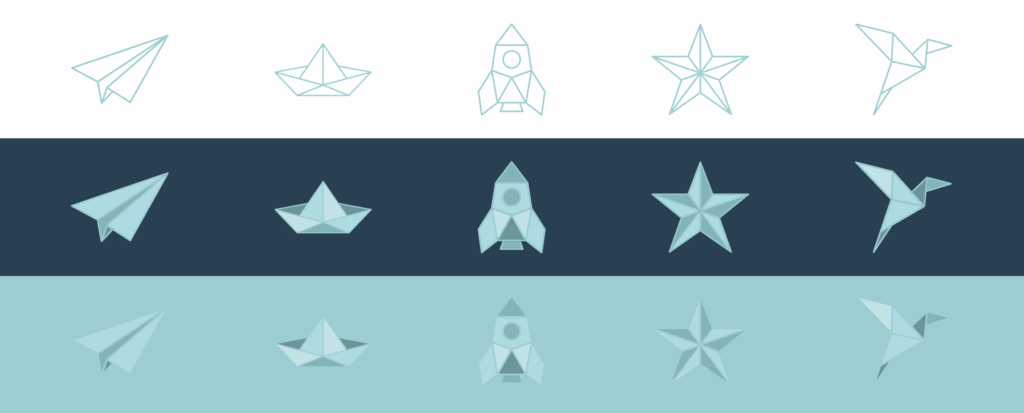 Origami illustrations for corporate business Lane Consulting
