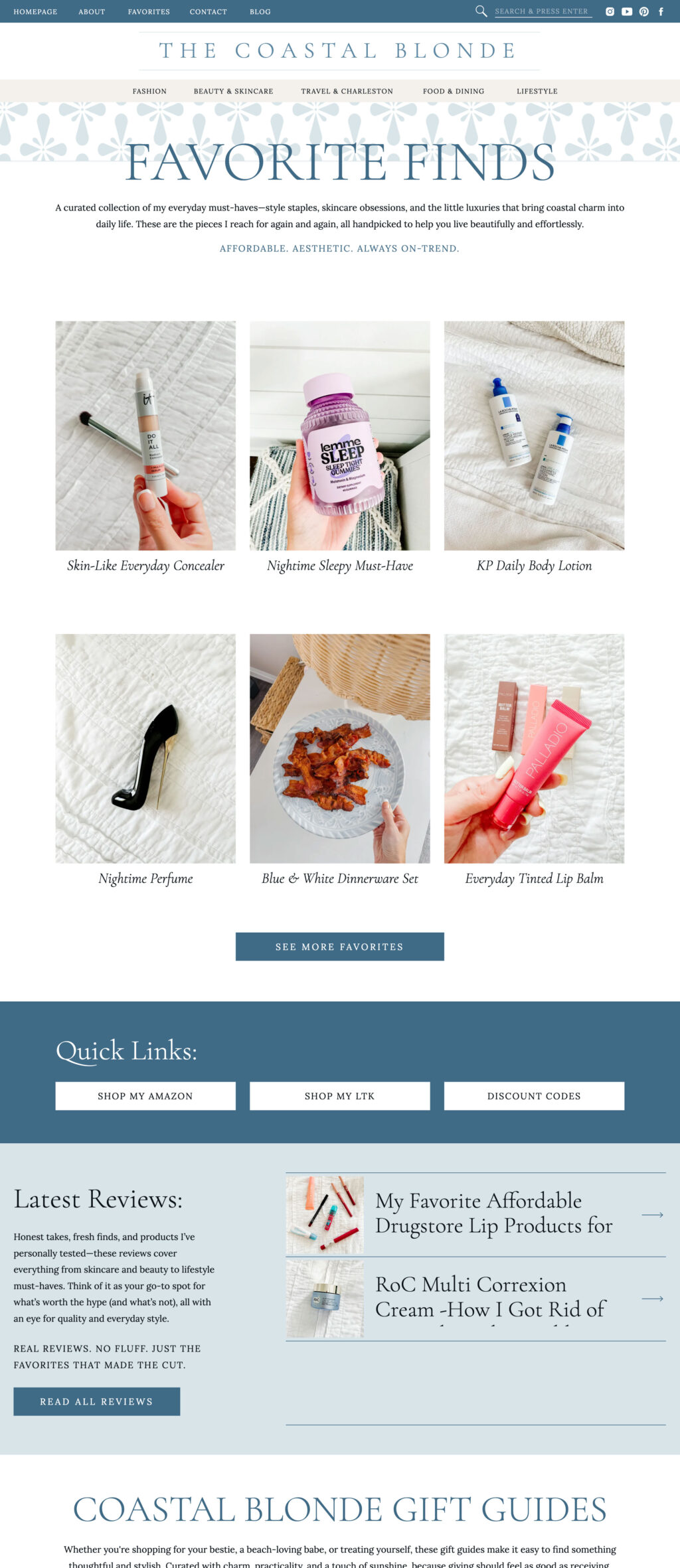 custom affiliate area built on Showit